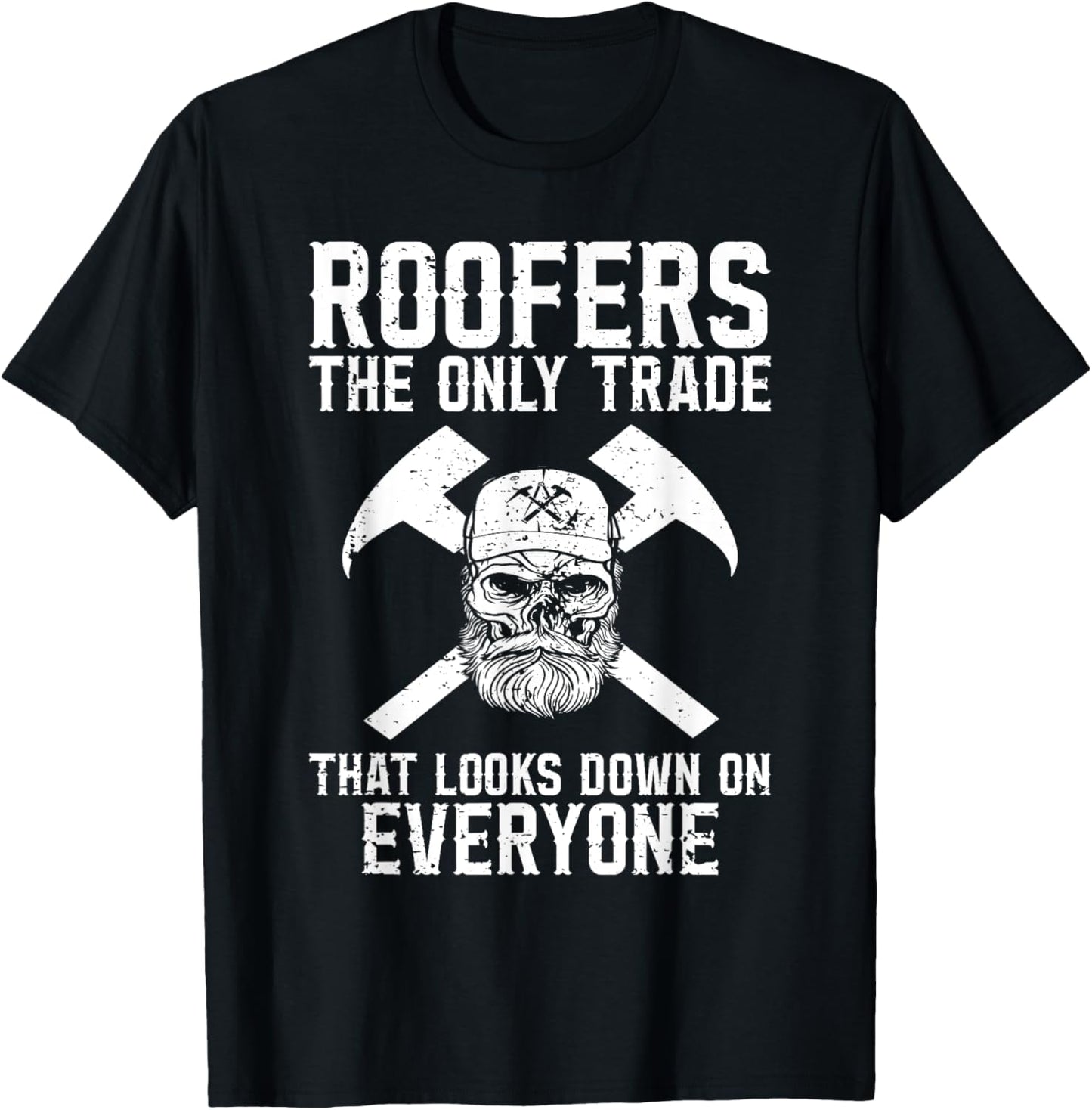 Roofer Funny Retro Roofing Roof Equipment Job Repair T-Shirt - T-Shirt | Black