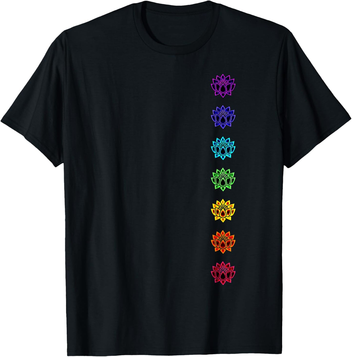 Chakra buddhism lotus flower yoga symbol spirituality buddha T-Shirt - T-Shirt | Black