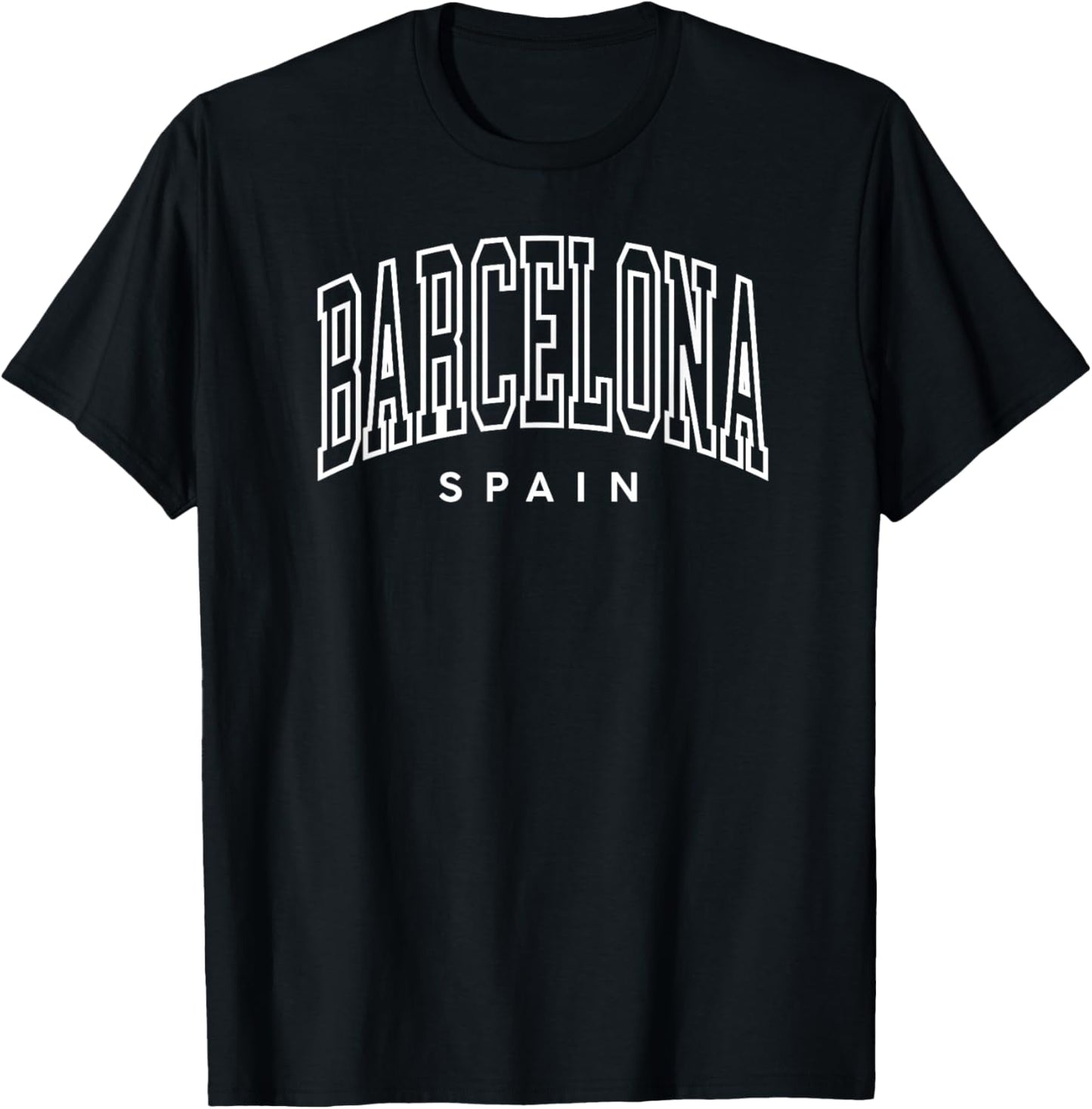 Barcelona Shirt Retro Throwback Spain Souvenir Outfit T-Shirt - T-Shirt | Black