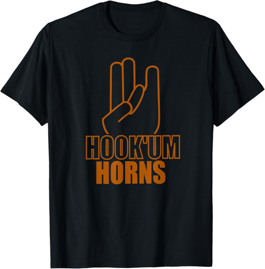 Hook'um Horns - Funny Texas Fan Apparel - The Texas Shocker T-Shirt - T-Shirt | Black