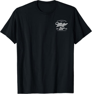 Coors Miller High Life Champagne of Beers Front and Back Small T-Shirt - T-Shirt | Black