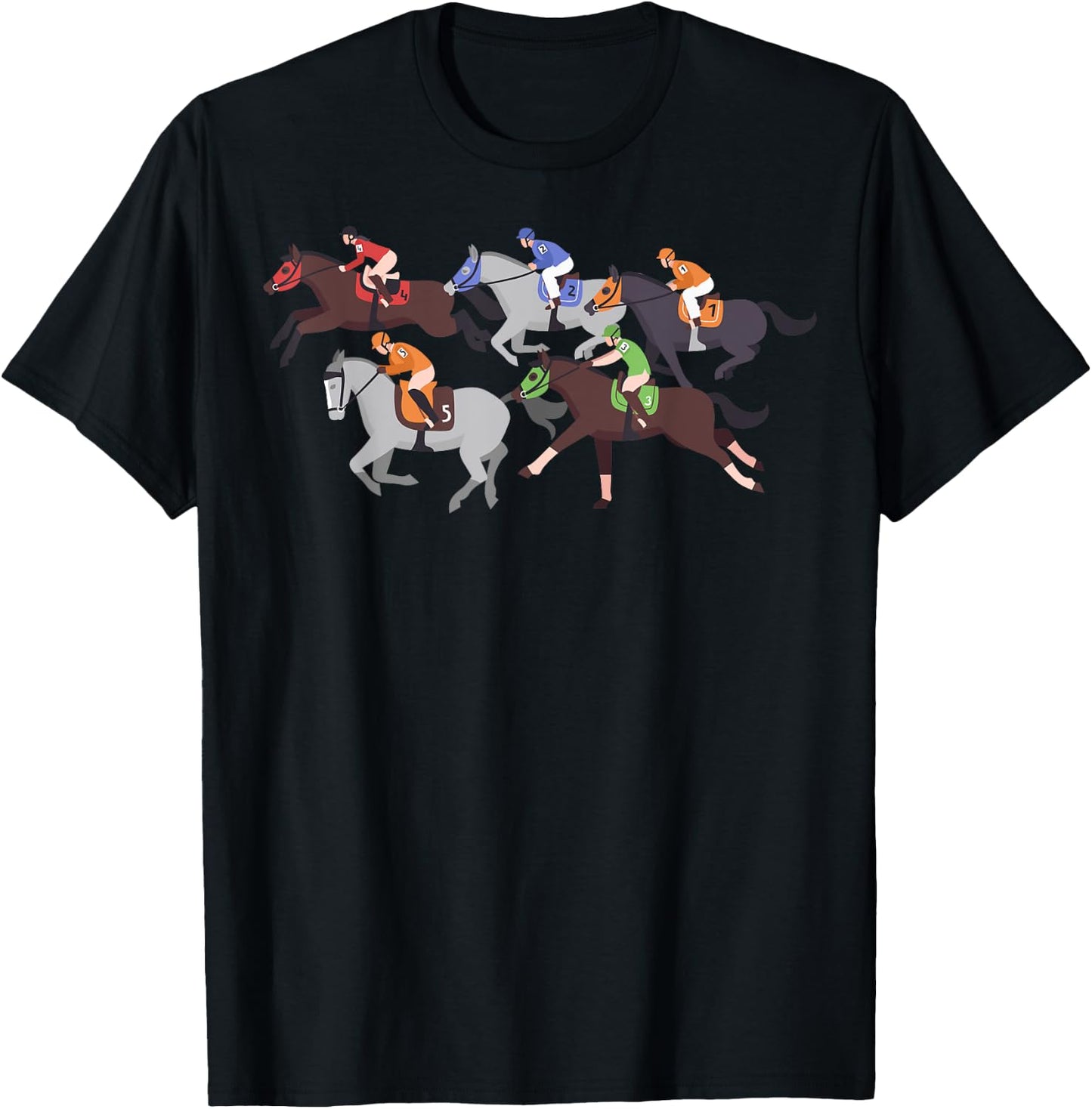 Funny Horse Racing Jockey Racer Derby Rider Race Track T-Shirt - T-Shirt | Black