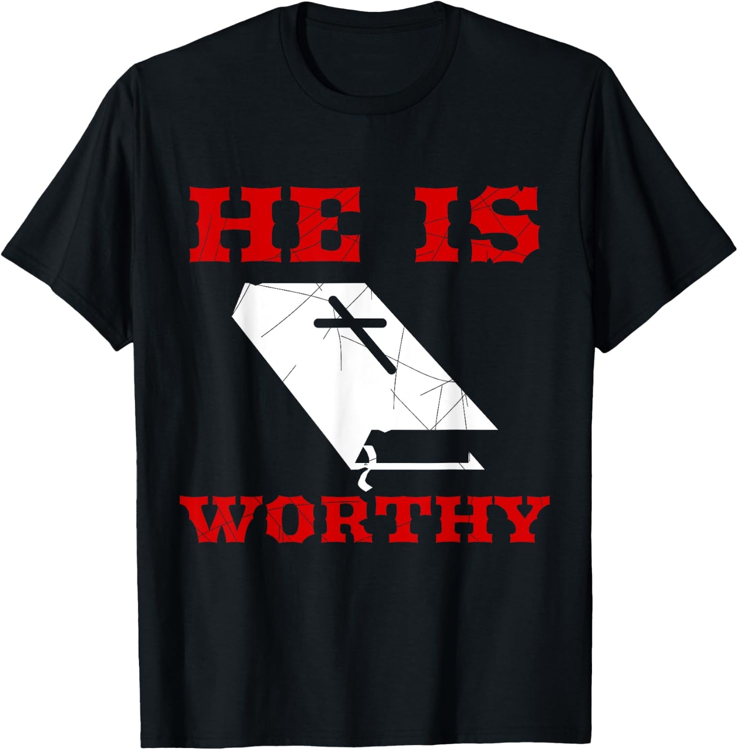 Christian Church Bible Scripture He is Worthy T-Shirt - T-Shirt | Black
