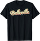 Belleville Retro Art Baseball Font Vintage T-Shirt - T-Shirt | Black
