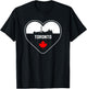 Love Toronto City Skyline and Maple Leaf Outline In Heart T-Shirt - T-Shirt | Black