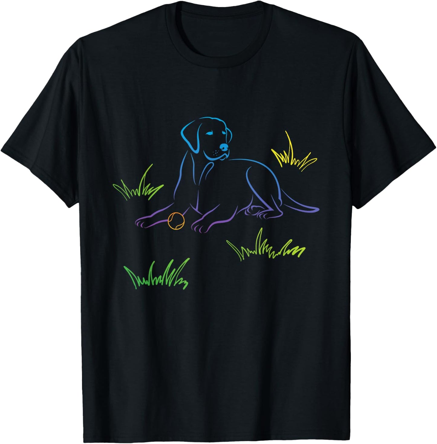 Labrador Retriever Catching Ball - Dog Owner Puppy Pup Lover Women Kids T-Shirt - T-Shirt | Black