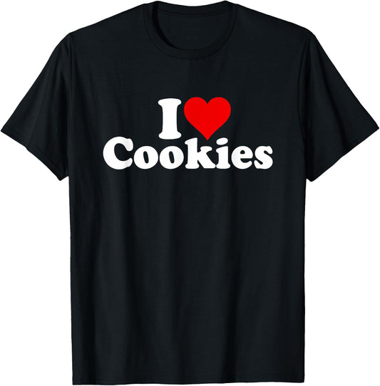 I Love Heart Cookies T-Shirt - T-Shirt | Black