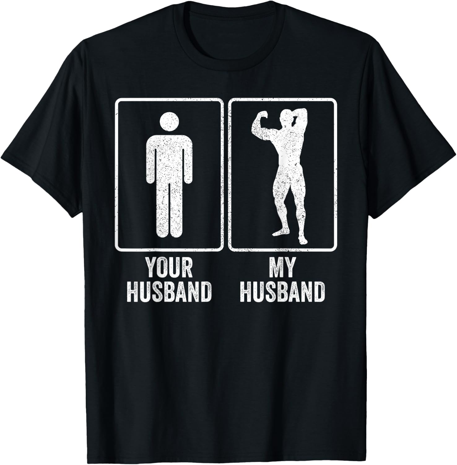 Funny Bodybuilder Bodybuilding Husband Relationship Joke T-Shirt - T-Shirt | Black
