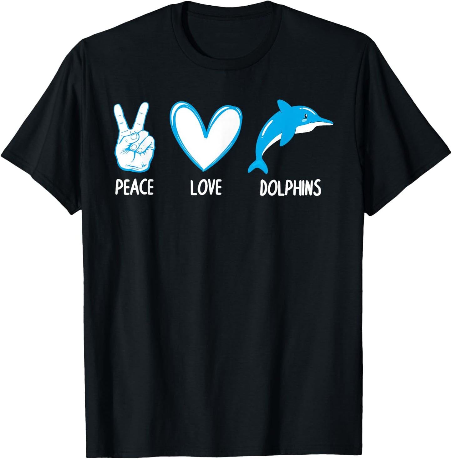 Cute Dolphin Design Women Kids Aquatic Dolphin Lover T-Shirt - T-Shirt | Black