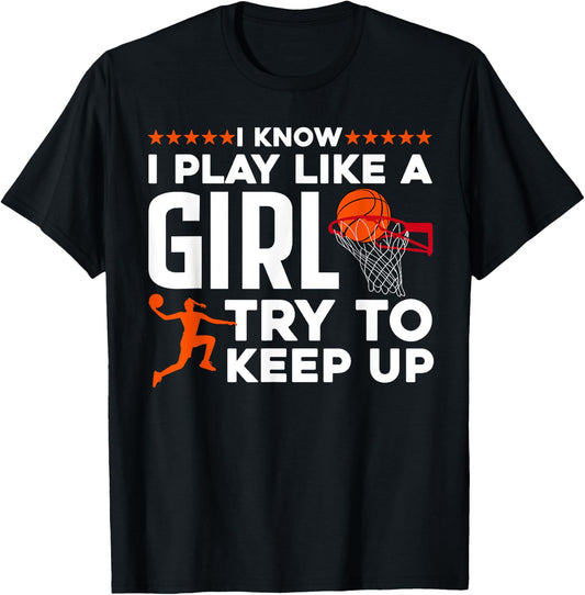 Cool Basketball For Girl Women College Basketball Team Coach T-Shirt - T-Shirt | Black