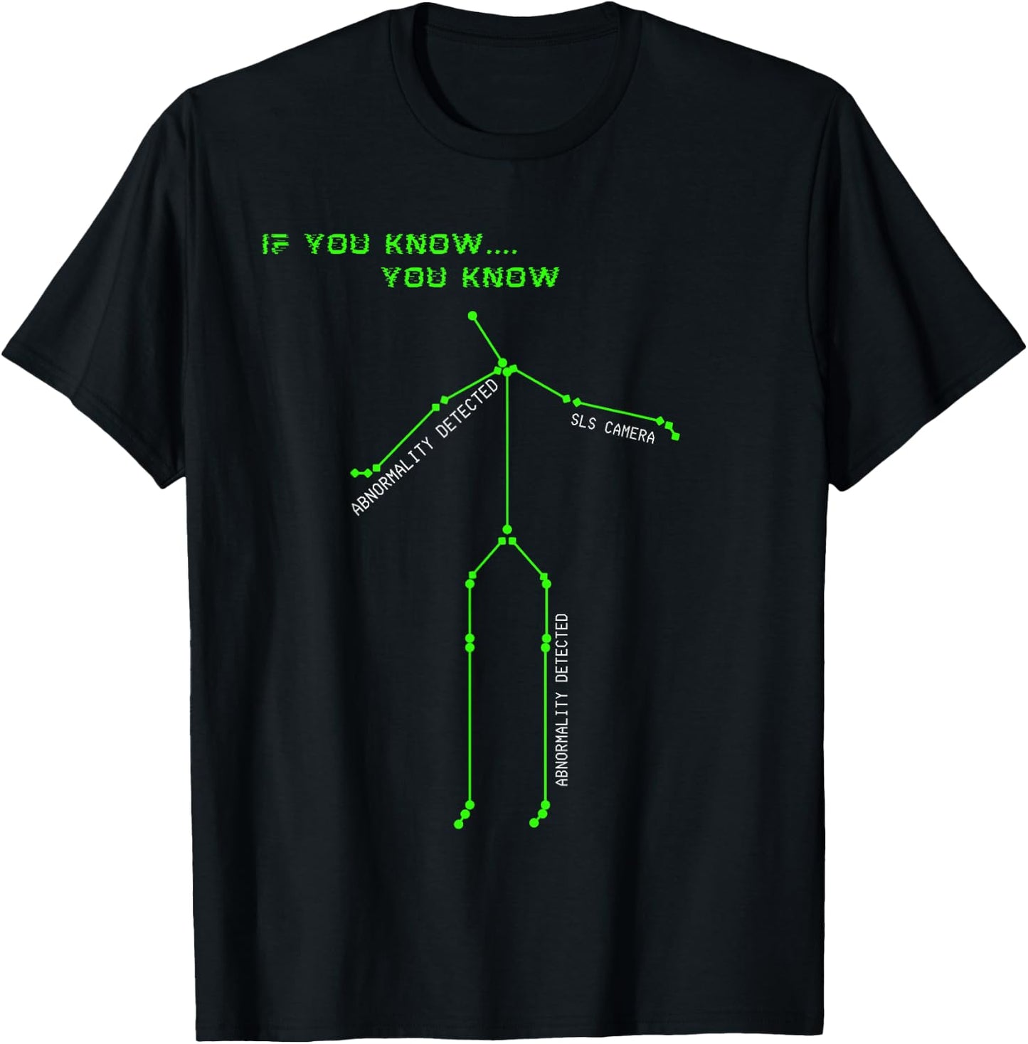 Ghost Hunting SLS Camera Stick Man Novelty Spooky T-Shirt - T-Shirt | Black