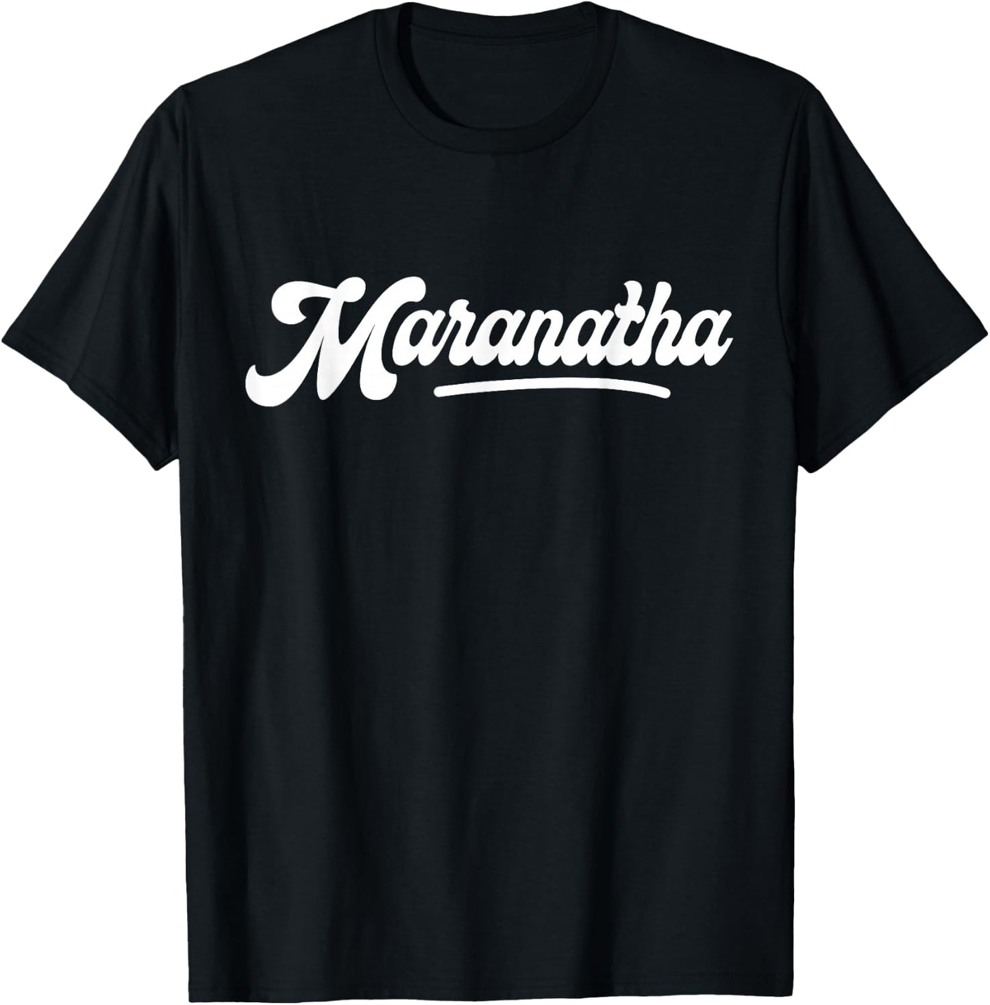 Maranatha - Come O Lord - Baseball Themed Christian Apparel T-Shirt - T-Shirt | Black
