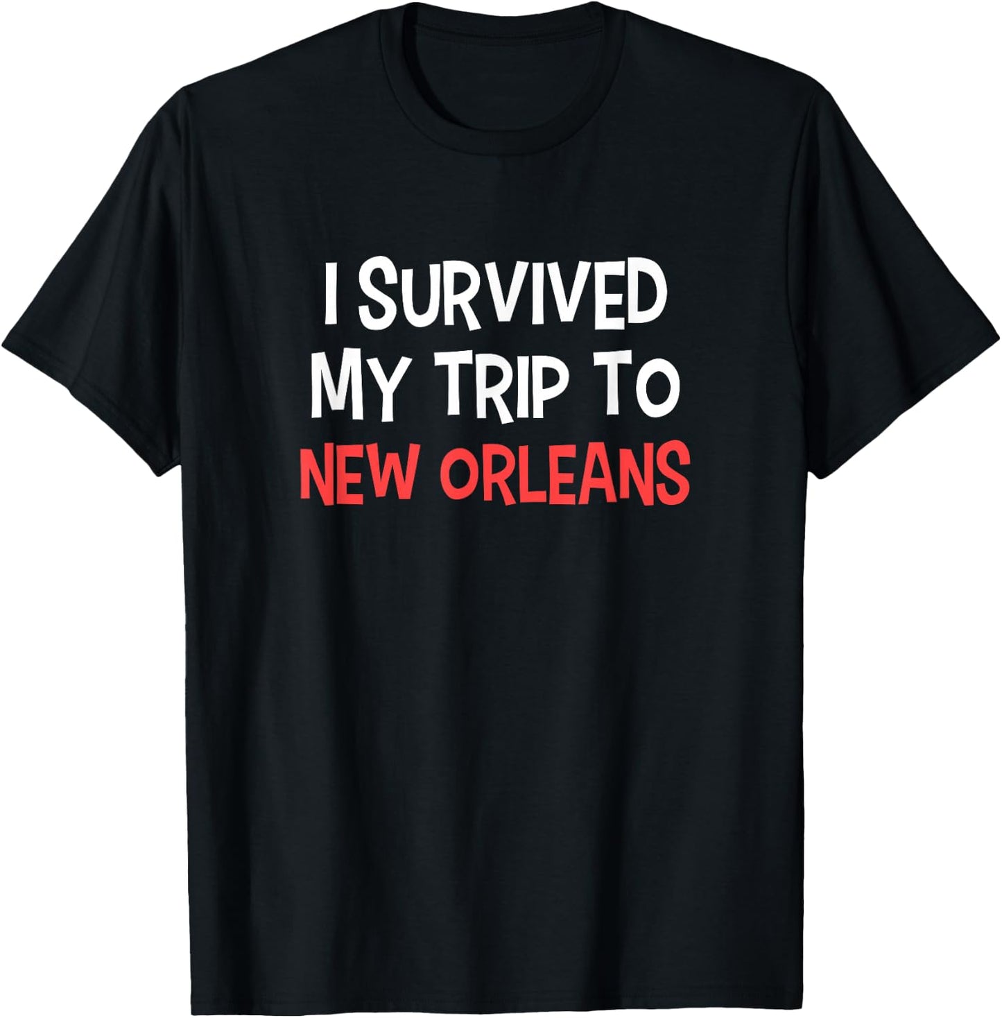 I Survived My Trip To NEW ORLEANS City NEW ORLEANS T-Shirt - T-Shirt | Black