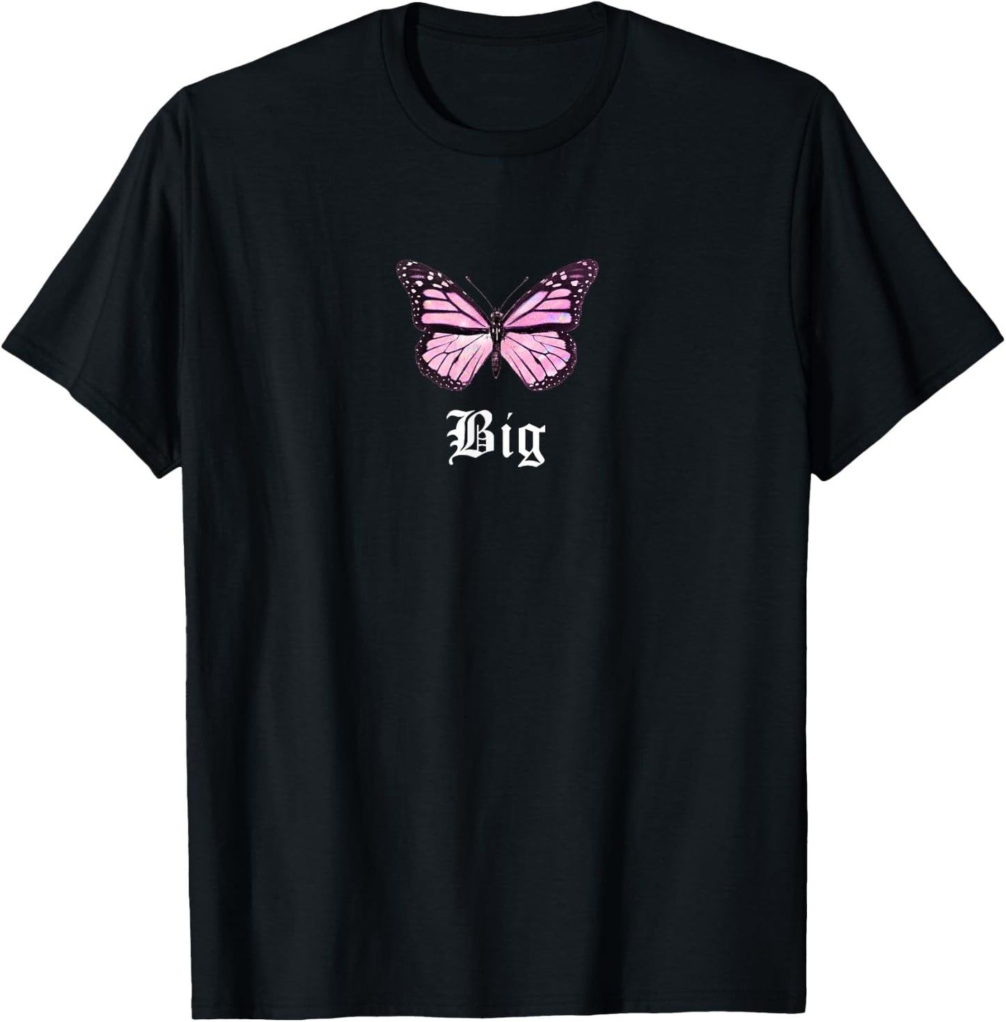 Sorority Big/ Little Sorority Reveal GBig Butterfly Cute Big T-Shirt - T-Shirt | Black