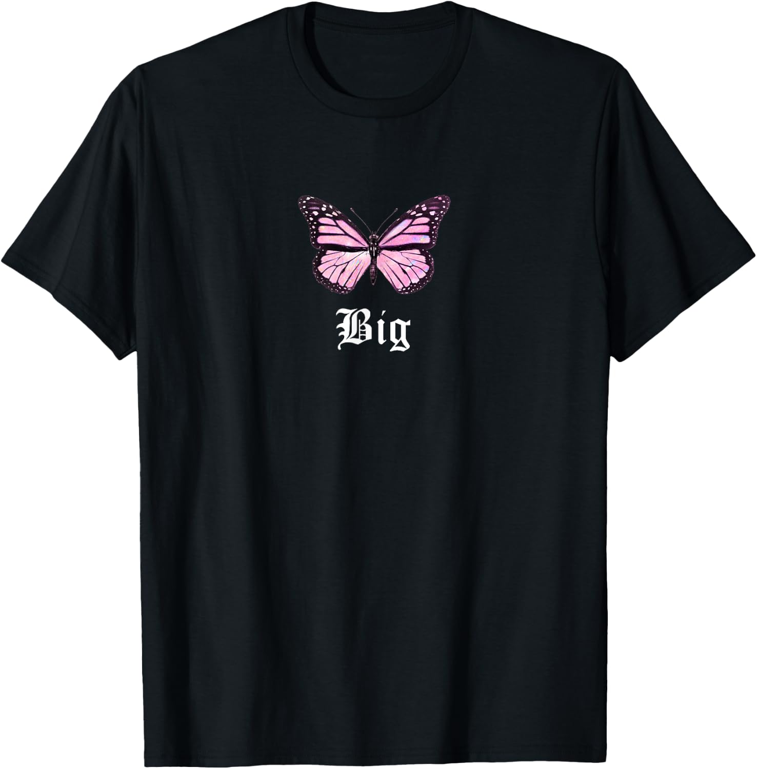 Sorority Big/ Little Sorority Reveal GBig Butterfly Cute Big T-Shirt - T-Shirt | Black