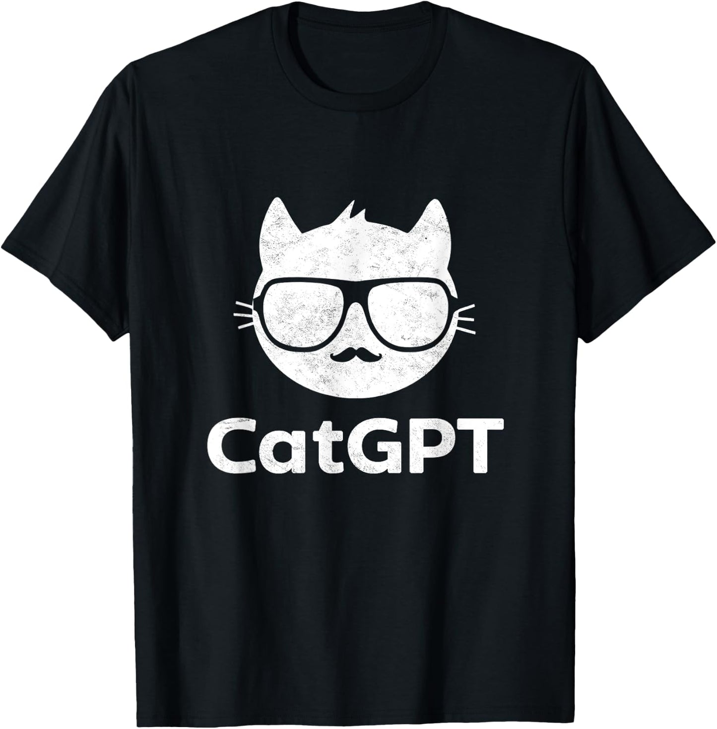 Cat GPT Ai Cat Geek Cat Lovers & Chat GPT Back To School T-Shirt - T-Shirt | Black