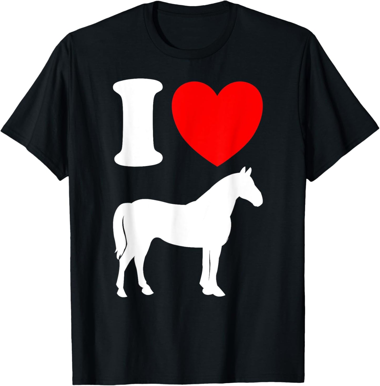 I Heart Horses T-Shirt - T-Shirt | Black