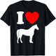 I Heart Horses T-Shirt - T-Shirt | Black