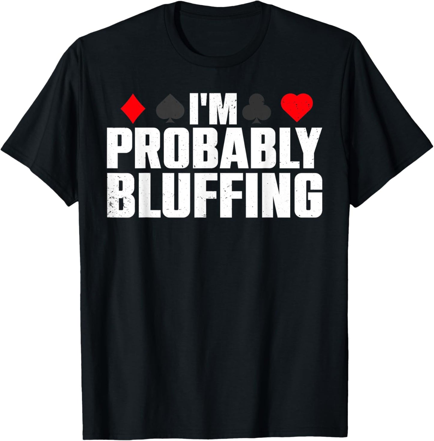 Funny Poker Lover Art Women Casino Play Card Gambler T-Shirt - T-Shirt | Black