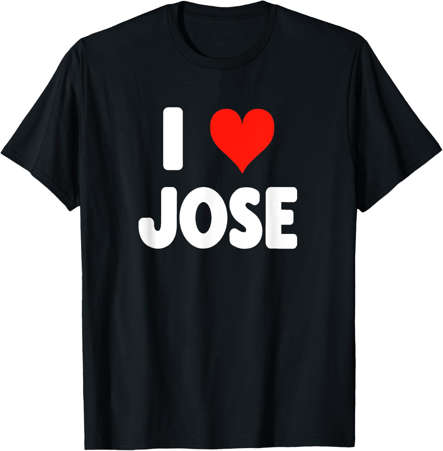 I Love Jose - Heart T-Shirt - T-Shirt | Black