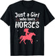 Cute Horse Design Girls Horse Riding Equestrian T-Shirt - T-Shirt | Black