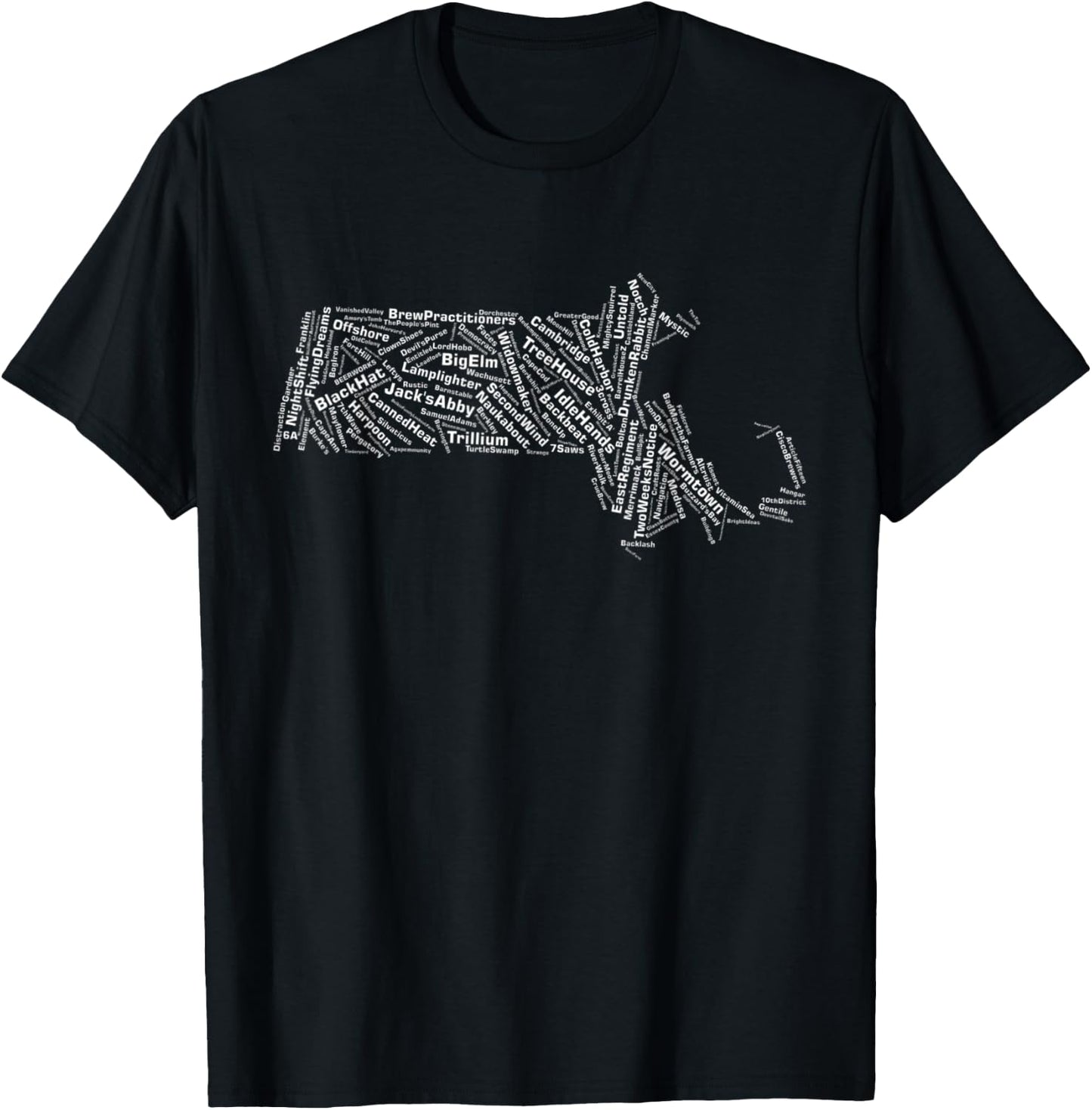 Massachusetts Breweries T-Shirt - T-Shirt | Black
