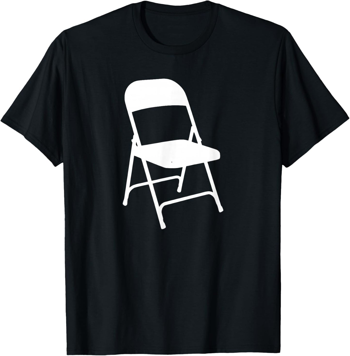 Funny White Folding Chair T-Shirt - T-Shirt | Black