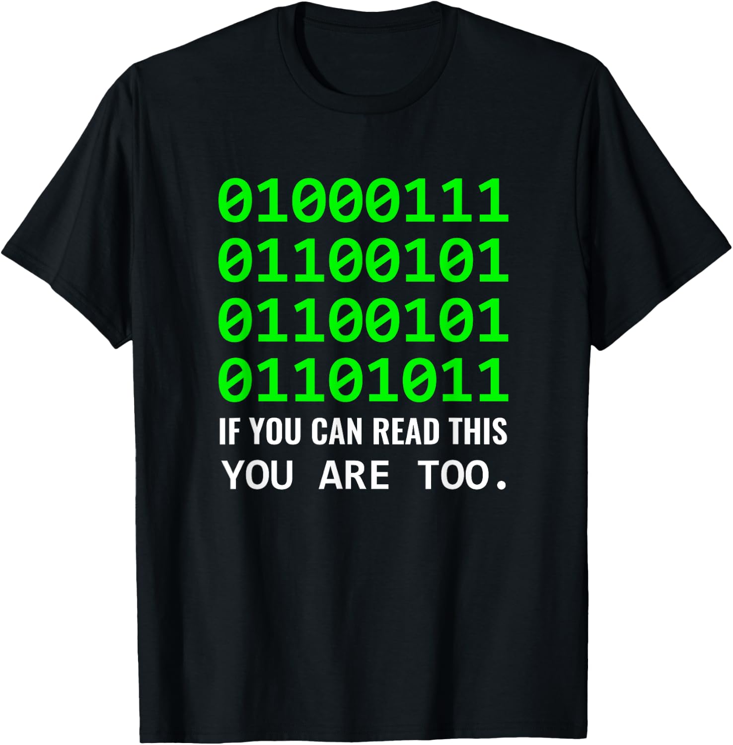 Geek Computer Binary Code Software Developer T-Shirt - T-Shirt | Black