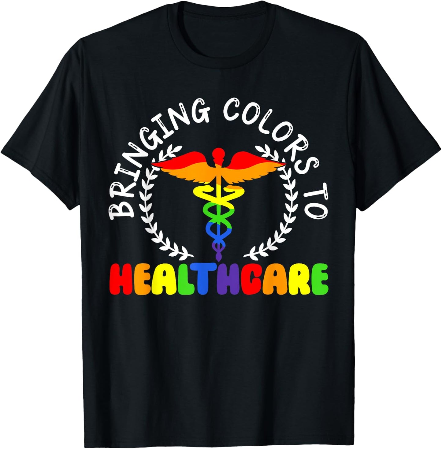 Nurse Gay Rainbow Pride March Medicine Ally Nursing T-Shirt - T-Shirt | Black