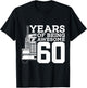 Truck Driver 60 YEARS OF BEING AWESOME TRUCKER 60th BIRTHDAY T-Shirt - T-Shirt | Black