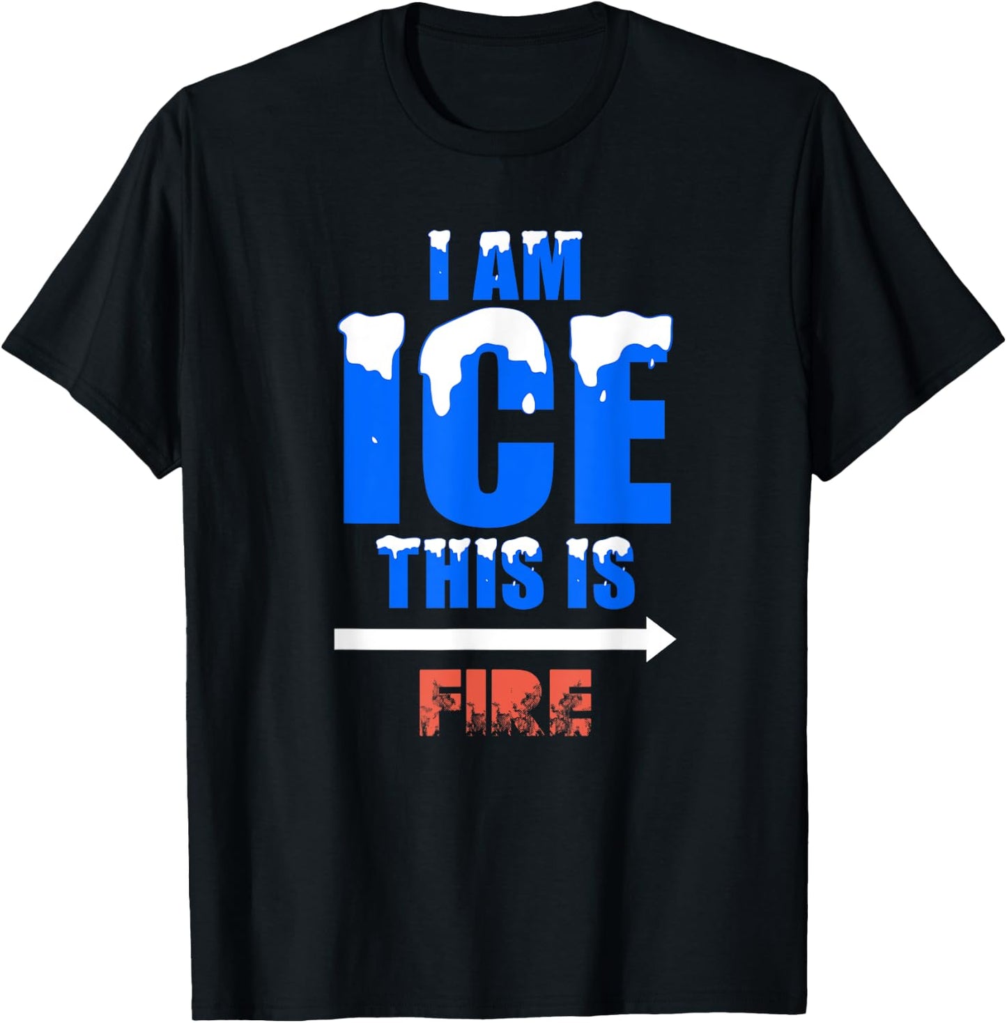 Funny Ice and Fire Costume Halloween Family Matching Women T-Shirt - T-Shirt | Black