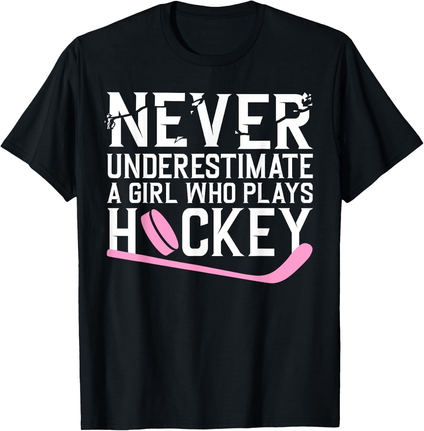 Funny Hockey Girls Ice Hockey Player Hockey Lovers T-Shirt - T-Shirt | Black