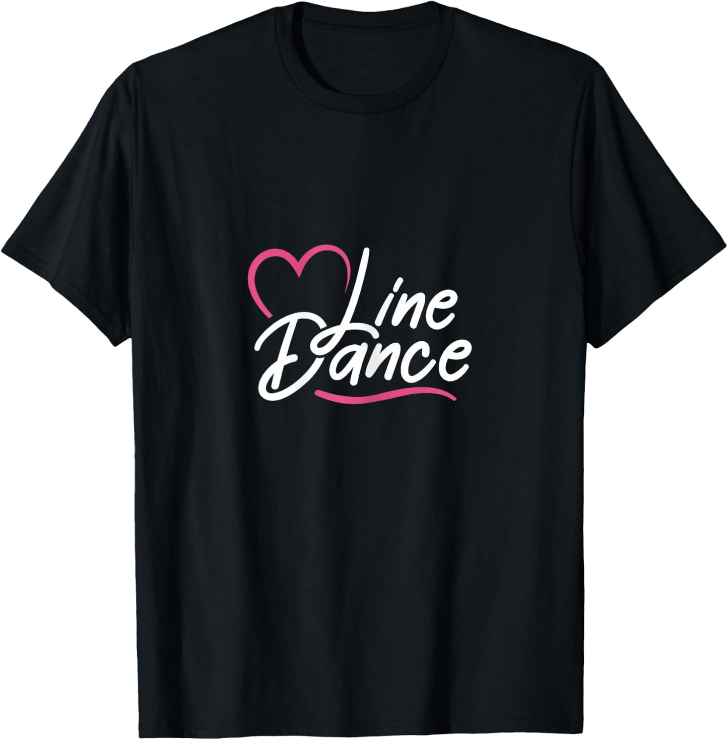 Line Dance Heart Western Line Dancing Cowgirl Dancer T-Shirt - T-Shirt | Black