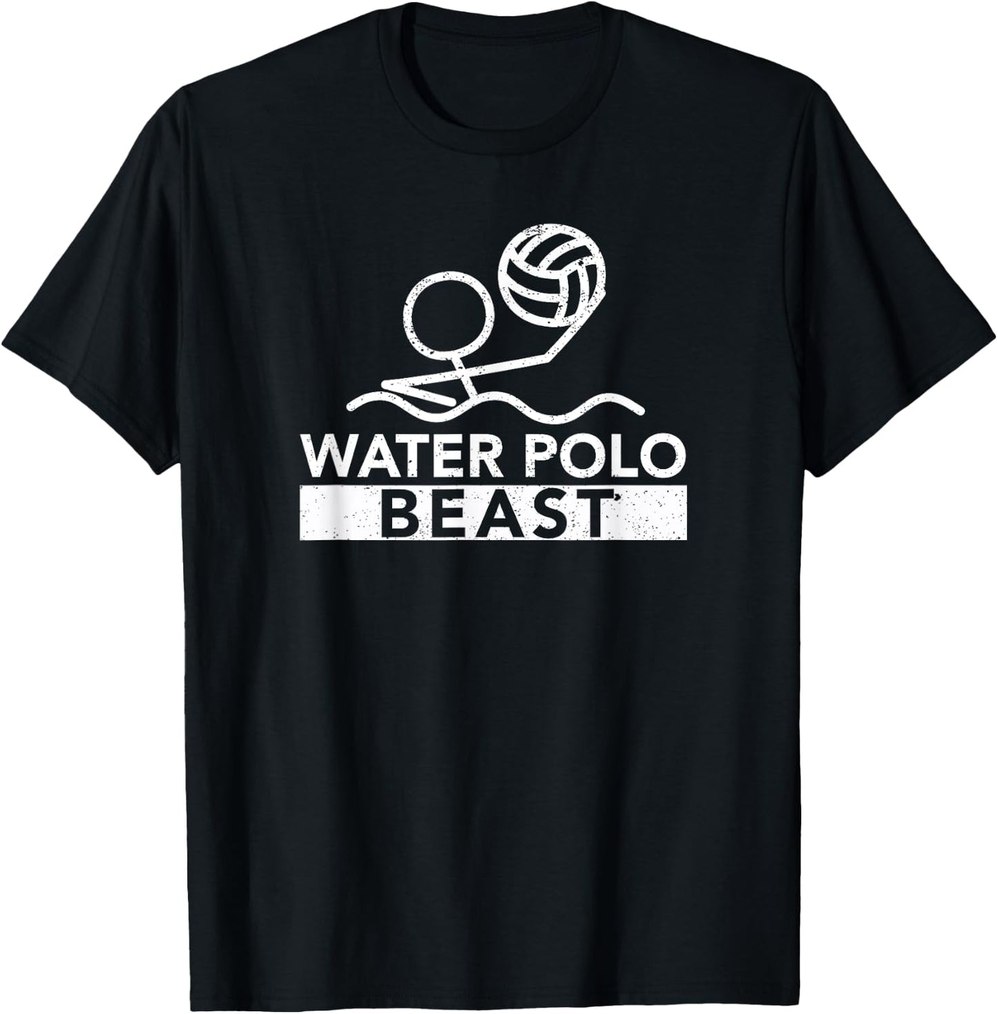 Water Polo Beast Funny Sport Swimming Team Player Coach Fan T-Shirt - T-Shirt | Black