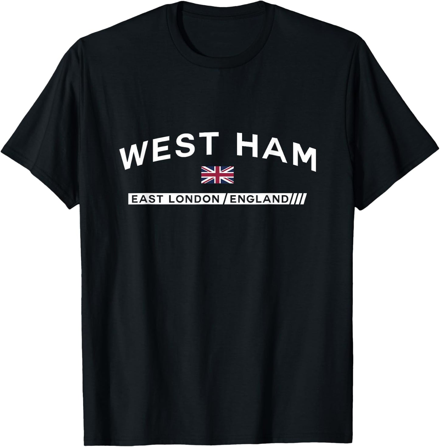 West Ham Town of East London, England UK T-Shirt - T-Shirt | Black