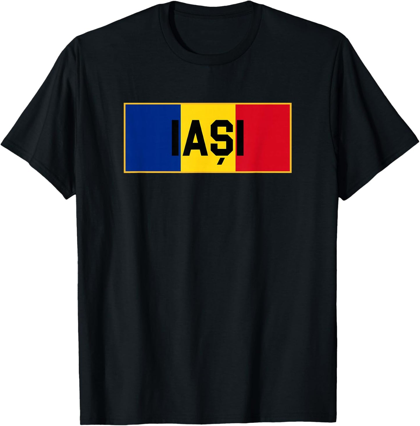 Iasi Romania Flag Romanian Pride Te iubesc T-Shirt - T-Shirt | Black