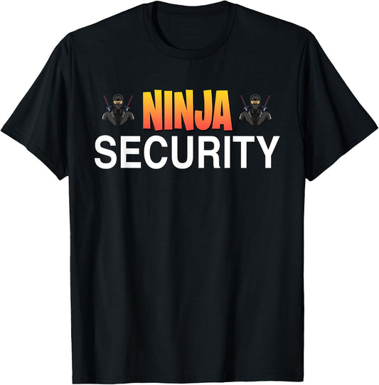 Ninja Security Parent Dad Mom Funny Ninja Halloween Costume T-Shirt - T-Shirt | Black