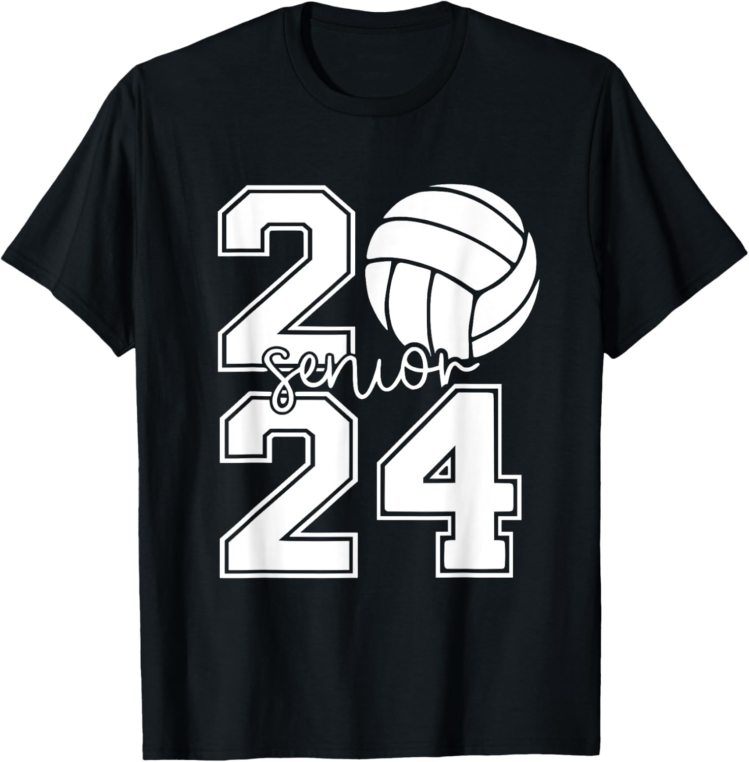 Senior Volleyball Class of 2024 graduation graduate seniors T-Shirt - T-Shirt | Black