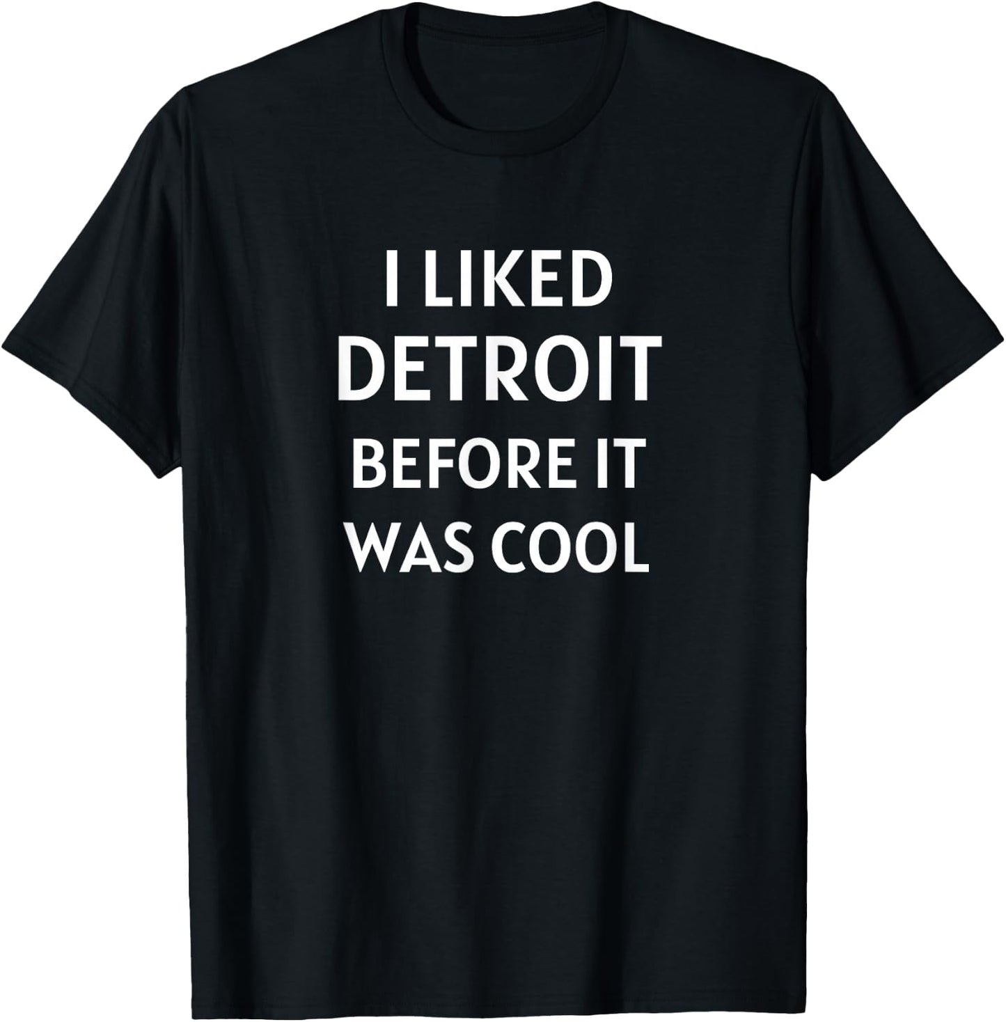 I Liked Detroit Michigan Before It Was Cool T-Shirt - T-Shirt | Black