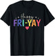 Happy Fri-Yay Friday Lovers Fun Teacher Cute T-Shirt - T-Shirt | Black