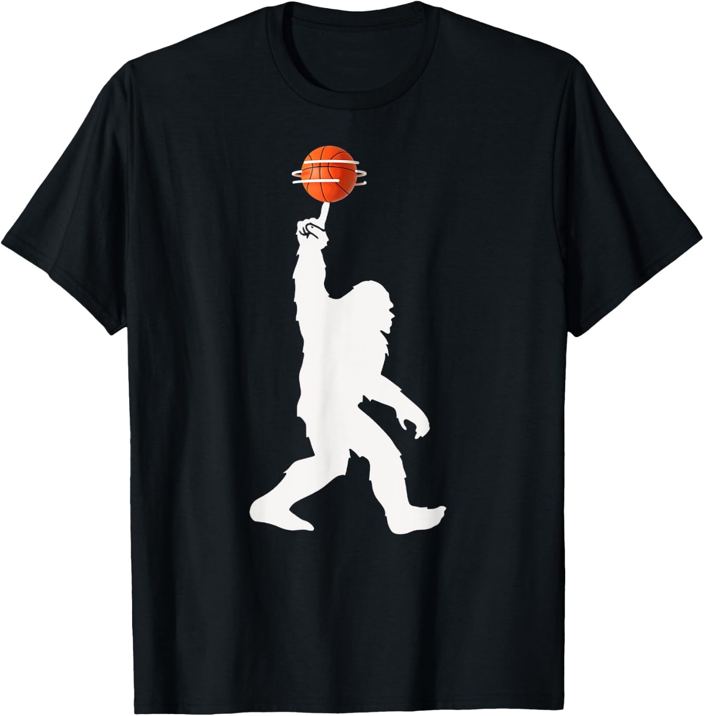 Bigfoot Basketball Silhouette Ball Spinning T-Shirt - T-Shirt | Black