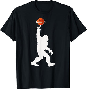 Bigfoot Basketball Silhouette Ball Spinning T-Shirt - T-Shirt | Black