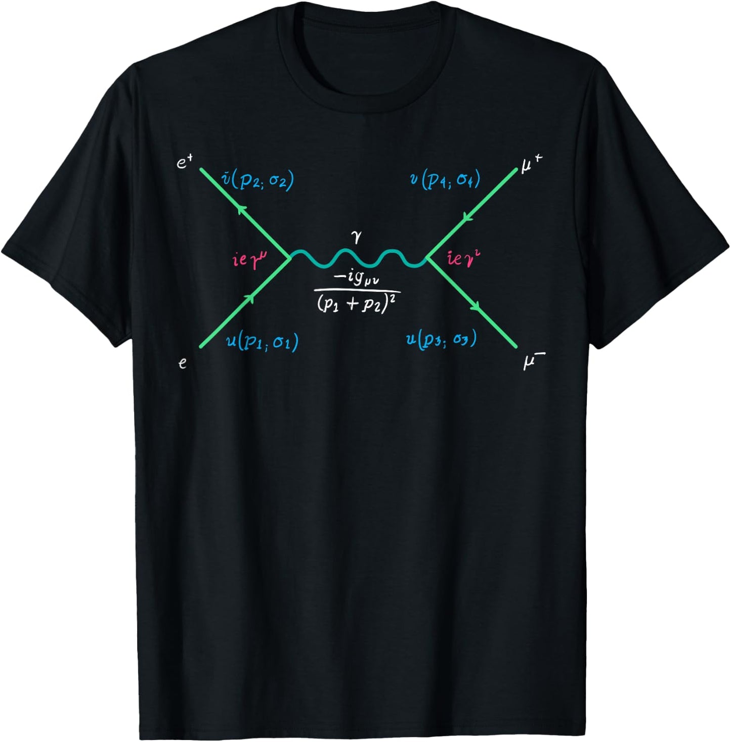 Physics Teacher Physicist Math Science Nerds Geeks Feynman Diagram Annihilation Quantum Mechanics Science Lover -Adults Black T-Shirt - T-Shirt | Black