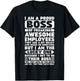 I Am a Proud Boss of Freaking Awesome Employees Shirt Funny T-Shirt - T-Shirt | Black