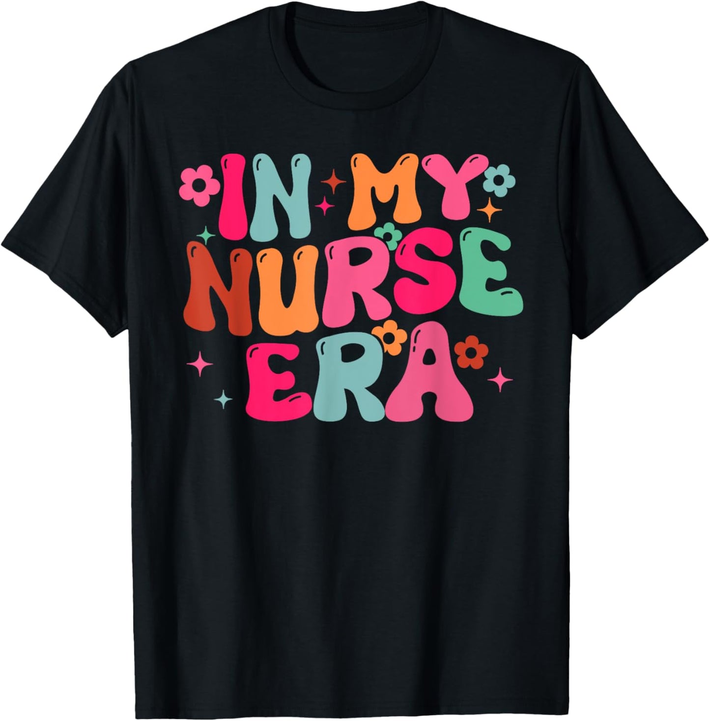 In My Nurse Era RN Nursing School Graduation Lpn Lvn T-Shirt - T-Shirt | Black