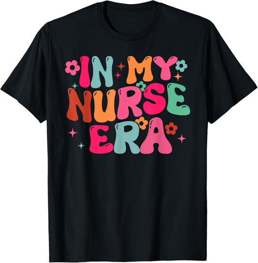 In My Nurse Era RN Nursing School Graduation Lpn Lvn T-Shirt - T-Shirt | Black