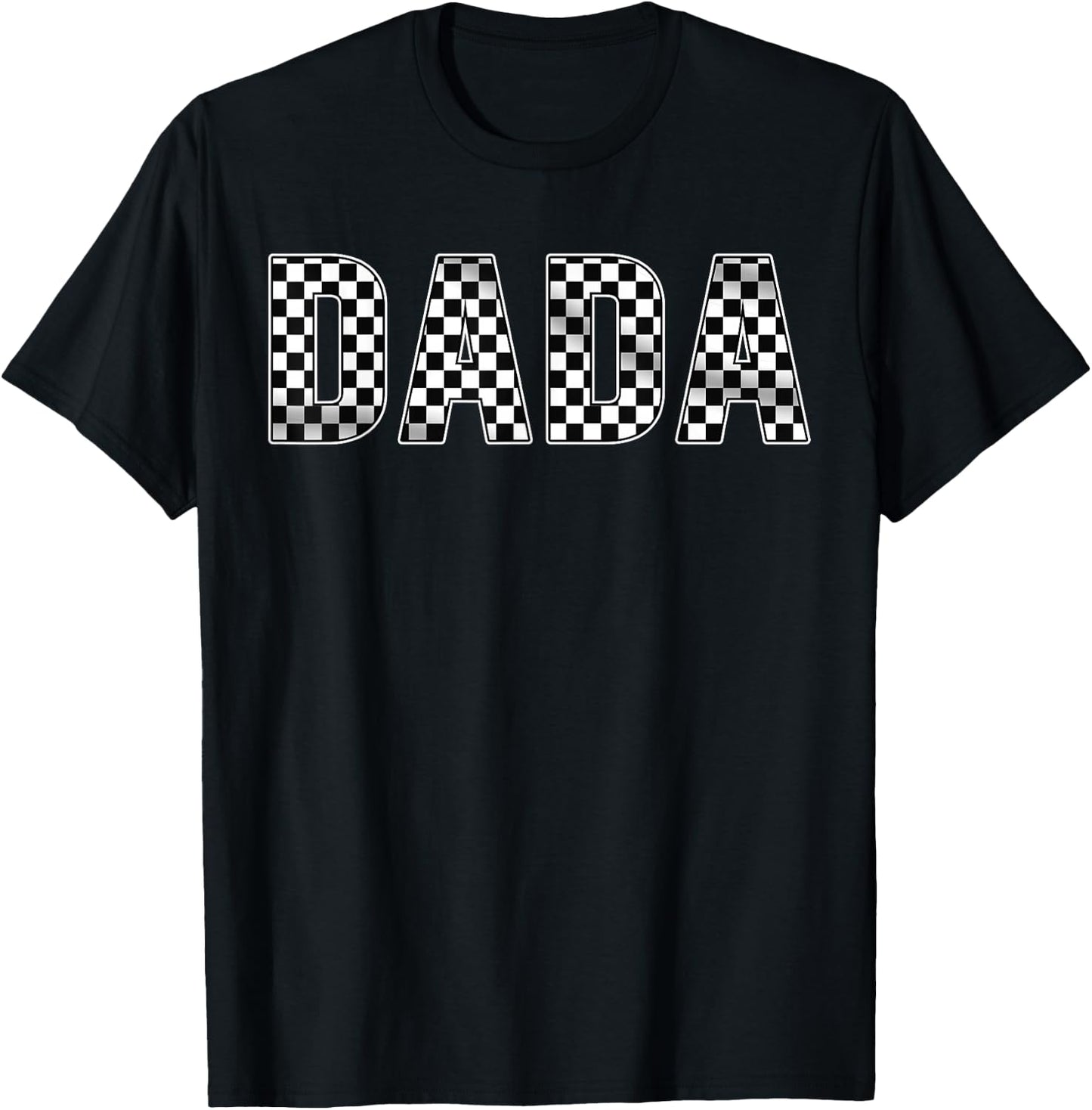 Pit Crew Dada Racing Car Family Matching Birthday Party T-Shirt - T-Shirt | Black