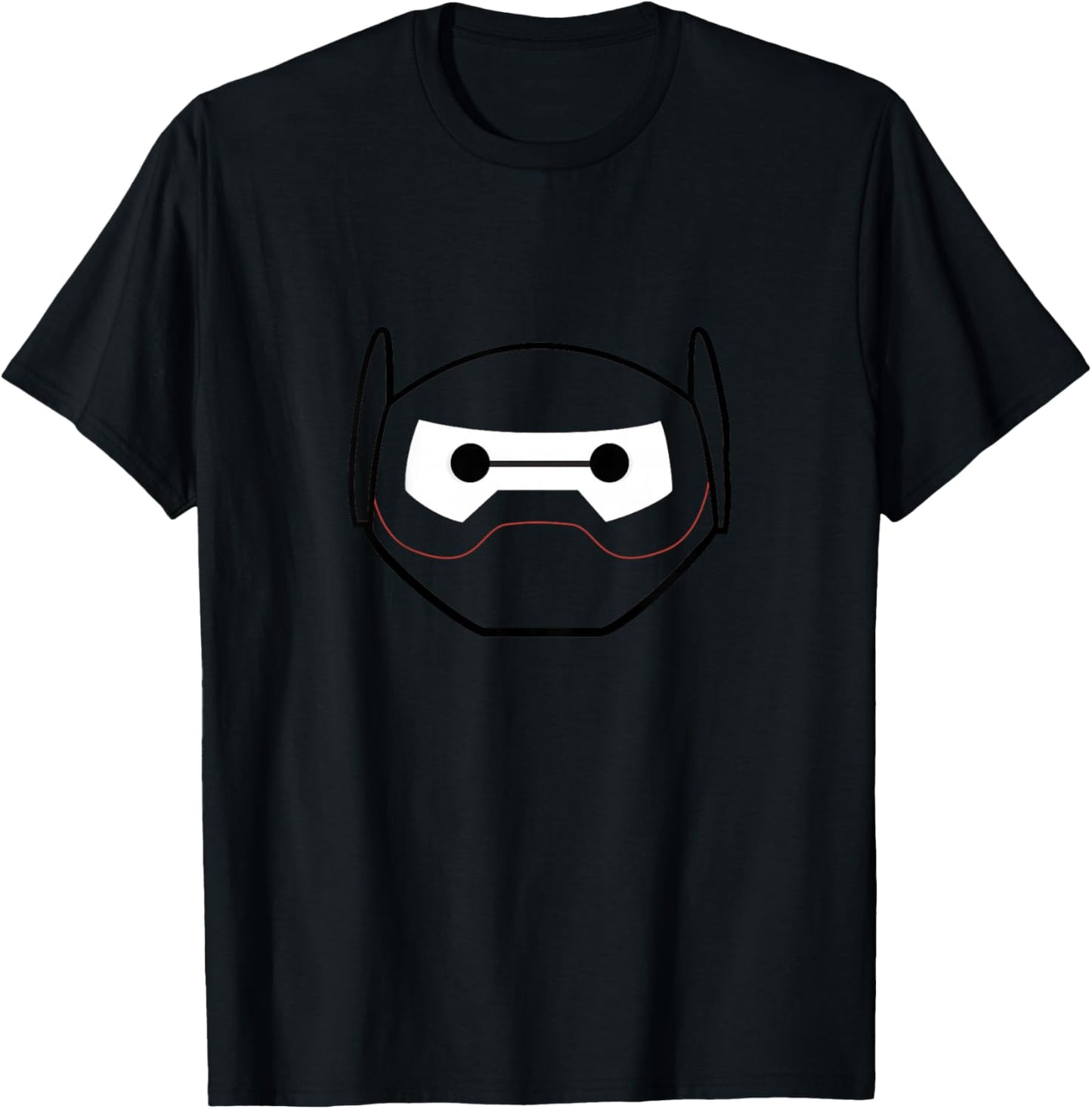 Kids Disney Big Hero 6 Baymax Big Face Armor Helmet Logo Youth T-Shirt - T-Shirt | Black