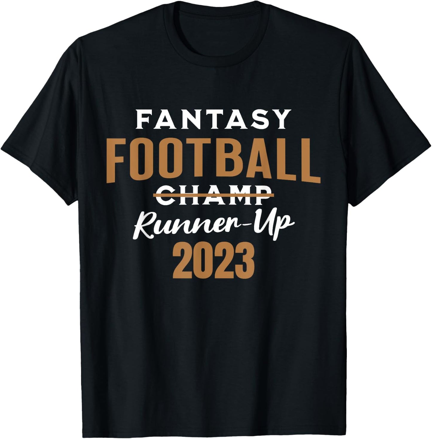 Fantasy Football 2023 League Runner-Up, 2023 FFL 2nd Place T-Shirt - T-Shirt | Black