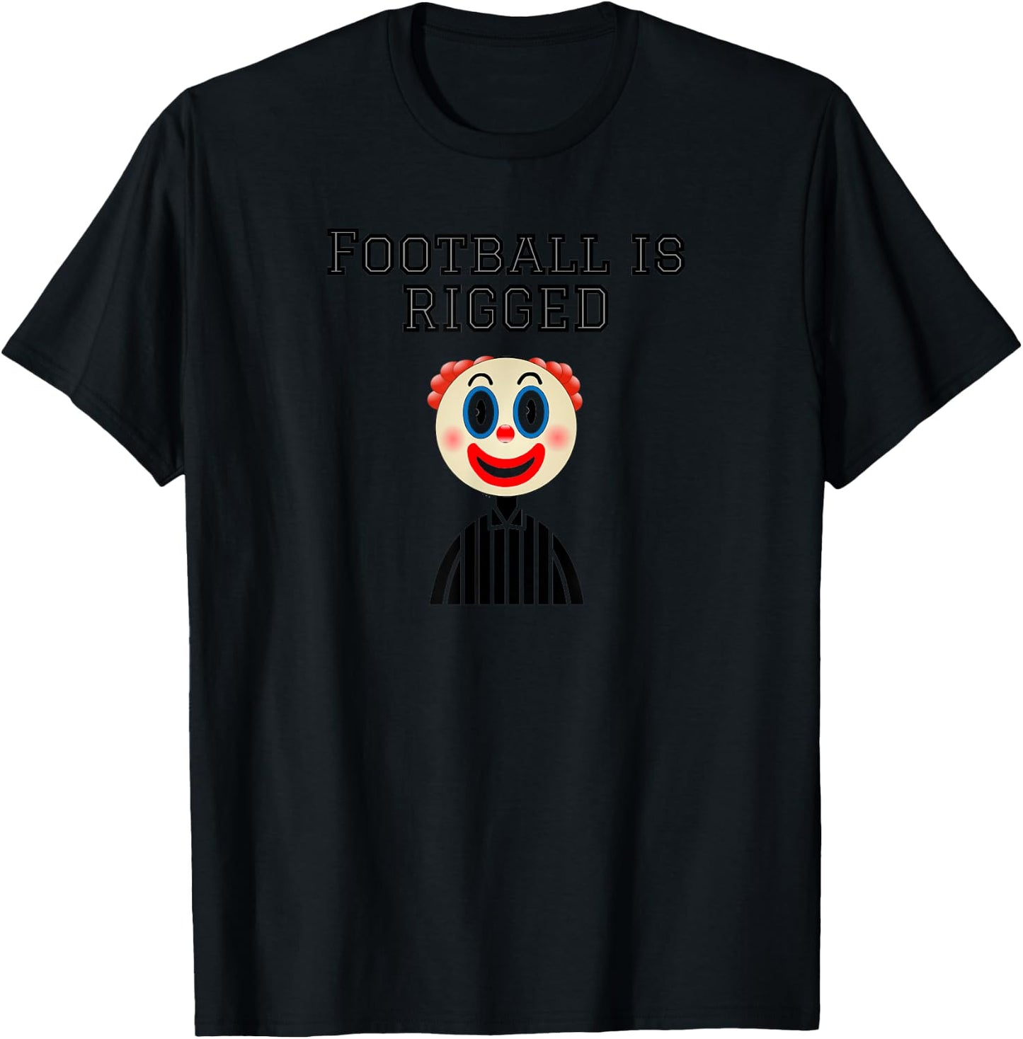 College Mascot Designs Football , Men's -Adults Blue Small Classic Fit Short Sleeve Clown Print Modern Casual Sports Football T-Shirt - T-Shirt | Black